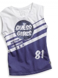 GUESS Kids Girls Big Girl Top with Screen and Sequins, PURPLE (16) GUESS Kids Girls Big Girl Top with Screen and Sequins, PURPLE (16)