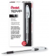 Pentel R.S.V.P. Stick Ballpoint Pen, Medium Point, 1.0 mm Translucent Barrel, Black Ink (BK91-A), 12-Count