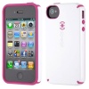 Speck SPK-A0588 Candyshell Glossy Case for iPhone 4S/4 - 1 Pack - Retail Packaging - White/Pink