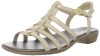 Clarks Women's Dusk Night Sandal,Soft Gold Leather,10 M US