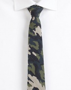EXCLUSIVELY AT SAKS. Cool camo design adds a contemporary feel to this dress standard, hand tailored from a luxurious wool-silk blend.90% wool/10% silkDry cleanMade in USA