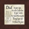 Dad Framed Gift 3.5 X 3.5 with Built in Easel Inspirational Christian Saying