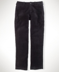 A polished flat-front, straight-leg corduroy pant can be dressed up or down for comfortable, versatile style. A polished flat-front, straight-leg corduroy pant can be dressed up or down for comfortable, versatile style.