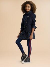 Classically preppy Tartan plaid and a pintucked bib front complete the timeless woven cotton shirtdress.Straight point collarLong puff sleeves with barrel cuffsButton-frontPintucked bibGathered drop-waistFlared hemCottonMachine washImportedJewelry shown not sold Please note: Number of buttons may vary depending on size ordered. Classically preppy Tartan plaid and a pintucked bib front complete the timeless woven cotton shirtdress.Straight point collarLong puff sleeves with barrel cuffsButton-frontPintucked bibGathered drop-waistFlared hemCottonMachine washImportedJewelry shown not sold Please note: Number of buttons may vary depending on size ordered.