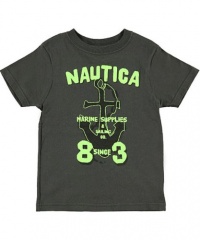 Nautica Anchor Stitch T-Shirt (Sizes 4 - 7) - carbon, 7 Nautica Anchor Stitch T-Shirt (Sizes 4 - 7) - carbon, 7