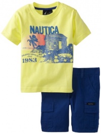Nautica Boys 2-7 2 Piece Island Short Set, Vitamin C, 3T Nautica Boys 2-7 2 Piece Island Short Set, Vitamin C, 3T