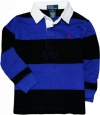 Ralph Lauren Toddler Boy's Long Sleeve Striped Rugby, Rugby Royal, 6