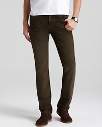 If the color trend in denim has you curious, dip your toe in the water with a pair of J Brand Kane jeans, a stylish design with an understated hue. If the color trend in denim has you curious, dip your toe in the water with a pair of J Brand Kane jeans, a stylish design with an understated hue.