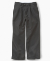 Stretch microfiber ensures these handsome pants always wear well. Stretch microfiber ensures these handsome pants always wear well.