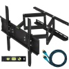 Cheetah Mounts 32-55 Articulating LCD TV Wall Mount Bracket with Full Motion Swing Out Tilt & Swivel Dual Arms for Flat Screen Flat Panel LED Plasma Displays