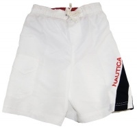 Nautica Kid Boys 8-20 White Pull-On Swim Shorts/Swimwear/Swim Trunks Nautica Kid Boys 8-20 White Pull-On Swim Shorts/Swimwear/Swim Trunks