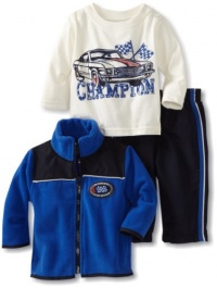 Kids Headquarters Baby-boys Newborn KHQ Champion Jacket with Long Sleeve Tee and Pant, Blue, 3-6 Months Kids Headquarters Baby-boys Newborn KHQ Champion Jacket with Long Sleeve Tee and Pant, Blue, 3-6 Months