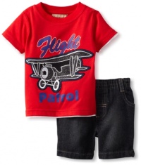 Kids Headquarters Baby-Boys Infant Sleeve Top With Denim Short, Red, 24 Months Kids Headquarters Baby-Boys Infant Sleeve Top With Denim Short, Red, 24 Months