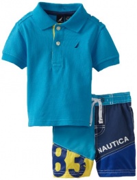 Nautica Sportswear Kids Baby-boys Infant 2 Piece Swim Set, Turquoise, 3-6 Months Nautica Sportswear Kids Baby-boys Infant 2 Piece Swim Set, Turquoise, 3-6 Months