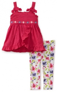 Kids Headquarters Baby-girls Newborn Sleeveless Eyelet Top with Print Pant, Pink, 3-6 Months Kids Headquarters Baby-girls Newborn Sleeveless Eyelet Top with Print Pant, Pink, 3-6 Months