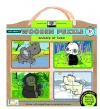 Green Start Wooden Puzzles - Animals at Home: Earth Friend Puzzles with Handy Carry & Storage Case