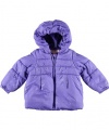 London Fog Glitterstar Insulated Jacket (Sizes 12M - 24M) - periwinkle, 12 months