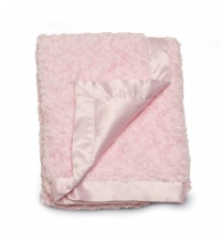 Kids Line Faux Fur/Satin Blanket, Pink Kids Line Faux Fur/Satin Blanket, Pink
