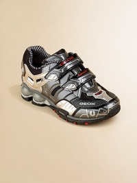 Inspiring little warriors everywhere, these ultra-cool, light-up kicks have a double grip-tape closure, bouncy rubber sole and patented, breathable technology that absorbs and expels sweat.Double grip-tape closureTextile upperTextile liningRubber solePadded insoleImported Inspiring little warriors everywhere, these ultra-cool, light-up kicks have a double grip-tape closure, bouncy rubber sole and patented, breathable technology that absorbs and expels sweat.Double grip-tape closureTextile upperTextile liningRubber solePadded insoleImported