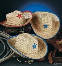 Kids Straw Cowboy Sheriff Hat w/Star (2 Pack) Kids Straw Cowboy Sheriff Hat w/Star (2 Pack)