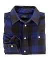 Rendered in warm brushed cotton twill, the classic checked workshirt is ruggedly handsome.