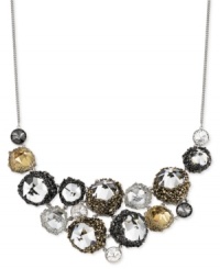 Bold and beautiful, Swarovski's palladium-plated Poison necklace makes a signature statement. Featuring a variety of crystals inspired by natural minerals, the necklace radiates glamour. Approximate length: 15 inches. Approximate drop: 1 inch. Bold and beautiful, Swarovski's palladium-plated Poison necklace makes a signature statement. Featuring a variety of crystals inspired by natural minerals, the necklace radiates glamour. Approximate length: 15 inches. Approximate drop: 1 inch.