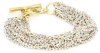 Kenneth Cole New York Modern Riviera Ivory and Gold-Tone Multi-Chain Toggle Bracelet