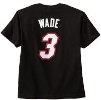 NBA Miami Heat Dwayne Wade Youth 8-20 Short Sleeve Name & Number T-Shirt, X-Large, Black NBA Miami Heat Dwayne Wade Youth 8-20 Short Sleeve Name & Number T-Shirt, X-Large, Black