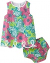 Lilly Pulitzer Baby-Girls Infant Loopy Shift Dress, New Green Bloomin Cacoonin, 18-24 Months