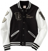 True Religion Boys 2-7 Richie Varsity Jacket, Navy, Medium True Religion Boys 2-7 Richie Varsity Jacket, Navy, Medium