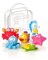 The little one will be giggling and splashing when she joins the bath squirties' Lagoon Party.