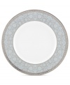 Put down roots. Lenox offers a timeless combination of polished platinum and intricate blooms in the Westmore accent plate. A serene palette of pure white and pale blue adds to its distinctive elegance.