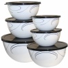 Corelle Coordinates 12-Piece Large Bowl Set, Simple Lines
