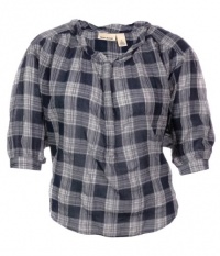 DKNY Jeans Women's Dolman Sleeve Plaid Shirt