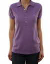 Ralph Lauren Sport Women's Cap Sleeve Polo Shirt Purple w/Purple Big Pony-Small