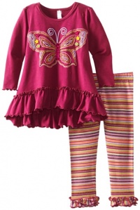 Love U Lots Girls 2-6X Butterfly Print Legging, Cranberry, 2T Love U Lots Girls 2-6X Butterfly Print Legging, Cranberry, 2T