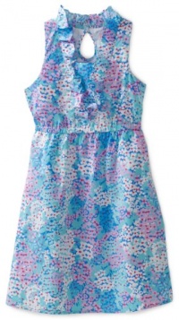 Lilly Pulitzer Girls 7-16 Mini Adeline Cinched Dress, Worth Blue Dot Dot Hop, 12 Lilly Pulitzer Girls 7-16 Mini Adeline Cinched Dress, Worth Blue Dot Dot Hop, 12