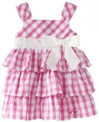 LilyBird Baby-girls Infant Print Dress, Pink Plaid/White Bow, 18 Months LilyBird Baby-girls Infant Print Dress, Pink Plaid/White Bow, 18 Months