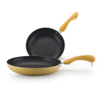 Paula Deen Signature Porcelain Nonstick 9-Inch and 11-Inch Nonstick Skillet Twin Pack, Butter Speckle Paula Deen Signature Porcelain Nonstick 9-Inch and 11-Inch Nonstick Skillet Twin Pack, Butter Speckle