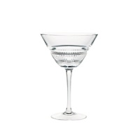 This retro Ralph Lauren martini glass gleams in hand-blown crystal, accented with sleek, vertical grooves at the base for a deco-inspired look.