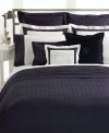 Lauren Suite by Ralph Lauren Bedding; Glen Plaid Glenplaid White QUEEN Flat Sheet