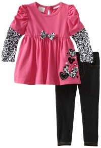 Nannette Baby-girls Infant 2 Piece Leopard Jegging Set, Pink Doll, 24 Months Nannette Baby-girls Infant 2 Piece Leopard Jegging Set, Pink Doll, 24 Months