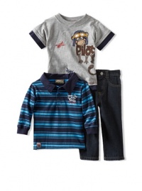 Nannette Baby-boys Infant Pilot 3 Piece Pant Set, Navy, 18 Months Nannette Baby-boys Infant Pilot 3 Piece Pant Set, Navy, 18 Months