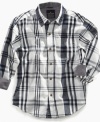 A look he can't stay neutral about – this plaid shirt from Nautica will rock his casual style.