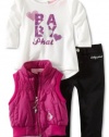 Baby Phat - Kids Baby-girls Newborn Puffer Vest Set, Black, 6-9 Months