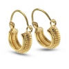 24K Gold Plated Sterling Silver Small Cable Earrings