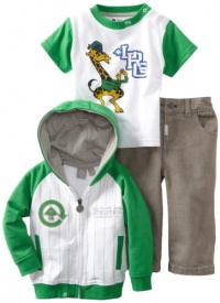 LRG - Kids Baby-boys Infant Fighting Giraffe 3 Piece Set, Grey, 24 LRG - Kids Baby-boys Infant Fighting Giraffe 3 Piece Set, Grey, 24