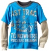 Industry 9 Boys 8-20 Fast Track Tee, Blue, Large