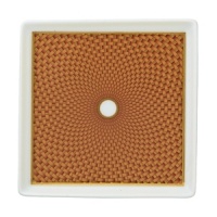 Embellished with an organically complex floral basket weave pattern and rendered in gold-tipped earthy hues, the Reynaud Tresor orange small tray lends boho-chic sophistication to the dining table. Embellished with an organically complex floral basket weave pattern and rendered in gold-tipped earthy hues, the Reynaud Tresor orange small tray lends boho-chic sophistication to the dining table.
