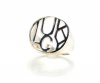 Good Charma Sterling Silver 'Lucky' Round Ring